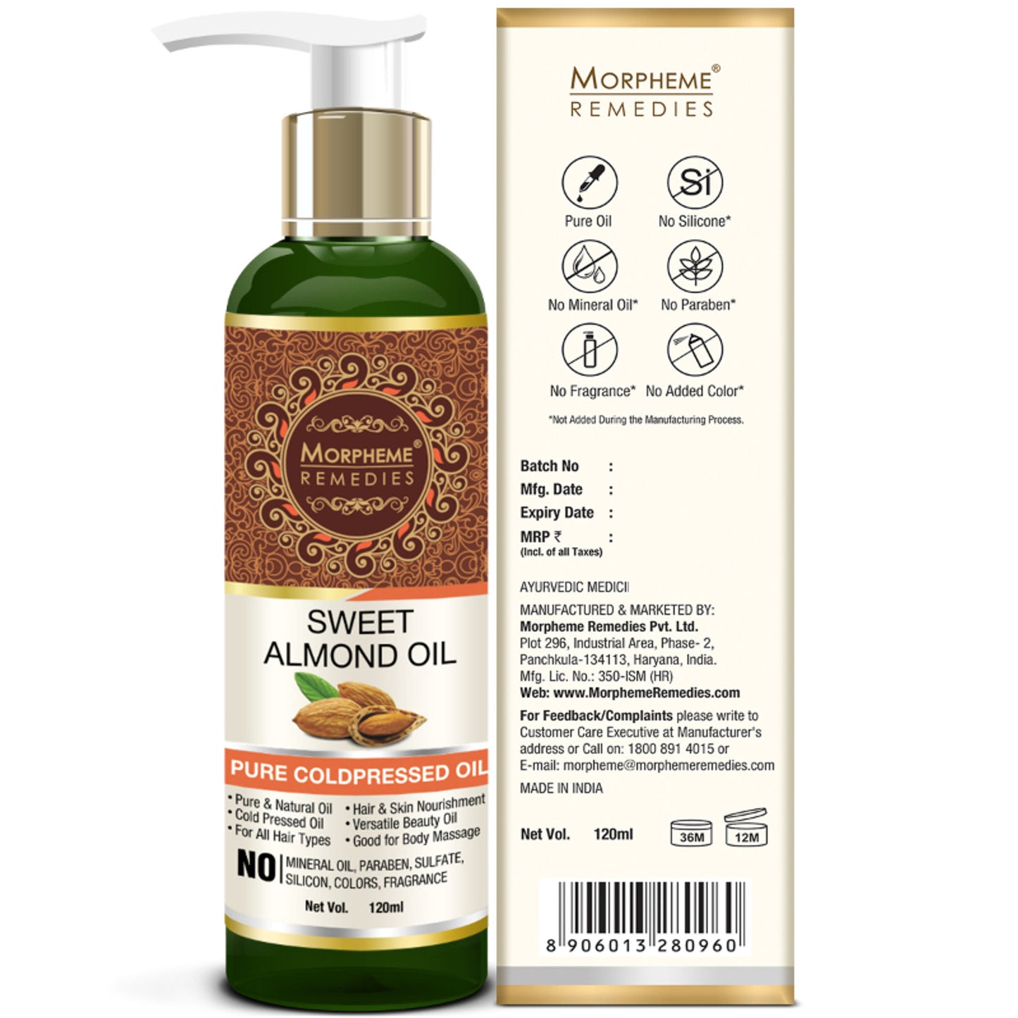 Morpheme Remedies Pure Coldpressed Sweet Almond Oil