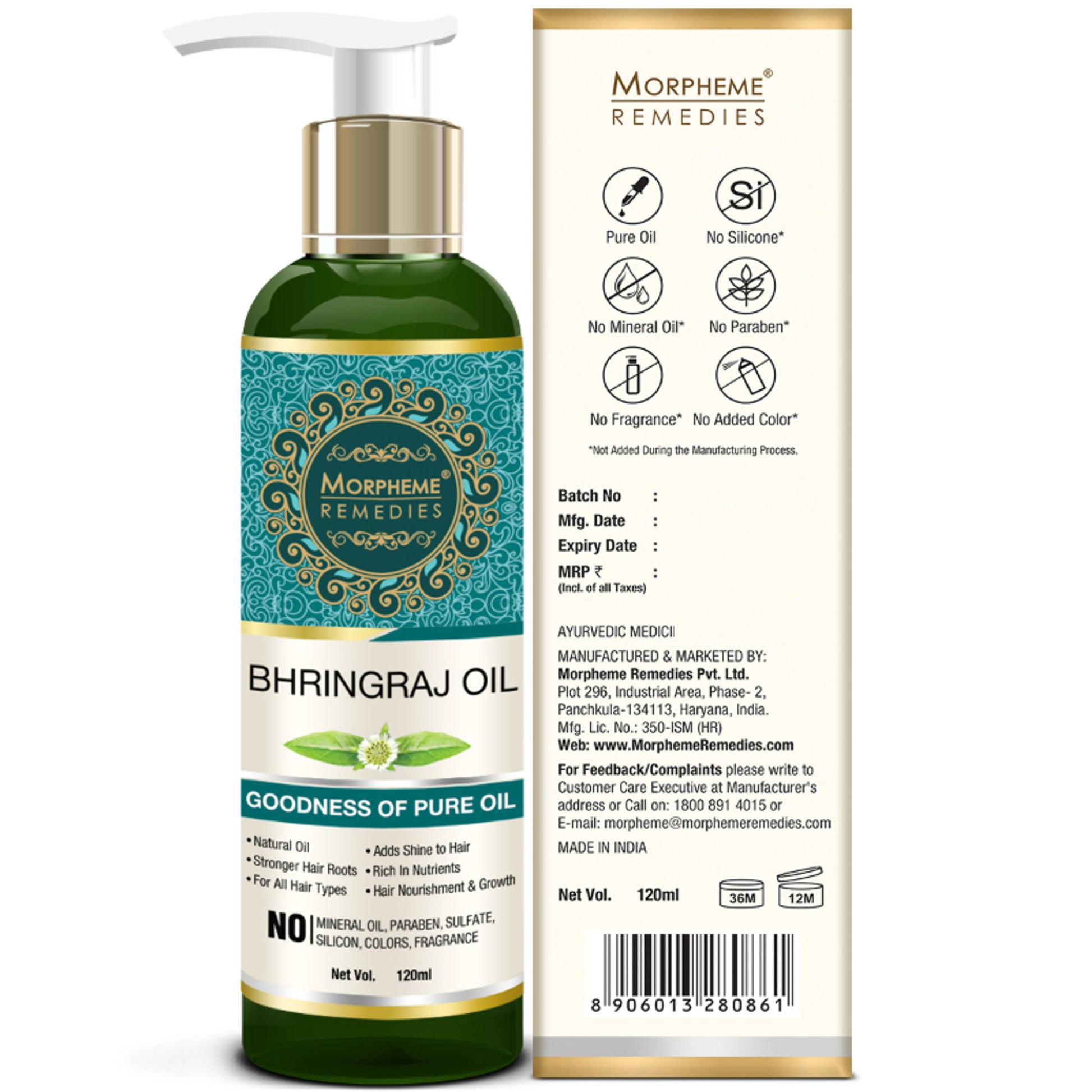 Morpheme Remedies Pure Coldpressed Bhringraj Hair Oil