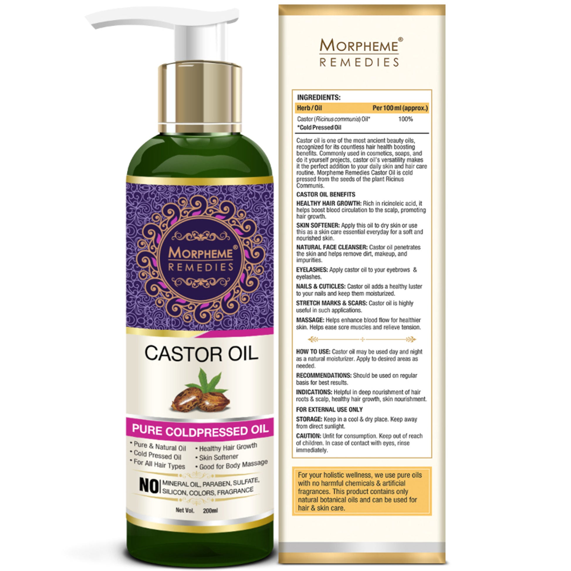 Morpheme Remedies Pure Coldpressed Castor Oil