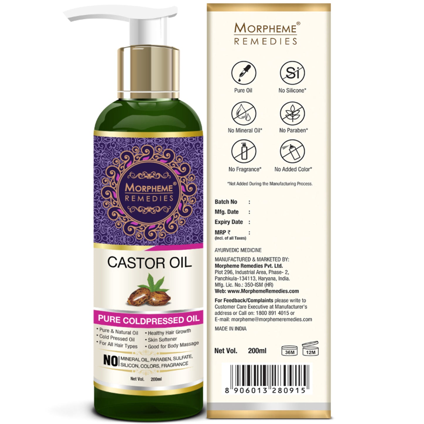 Morpheme Remedies Pure Coldpressed Castor Oil