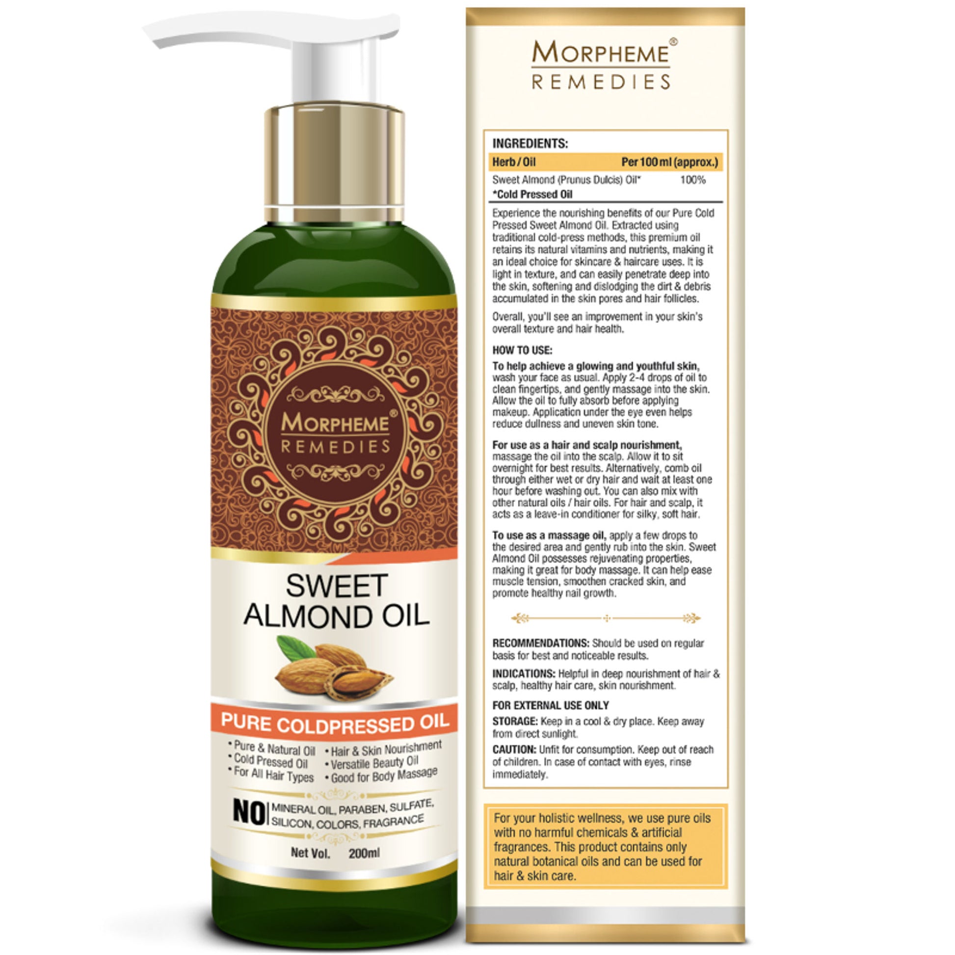 Morpheme Remedies Pure Coldpressed Sweet Almond Oil