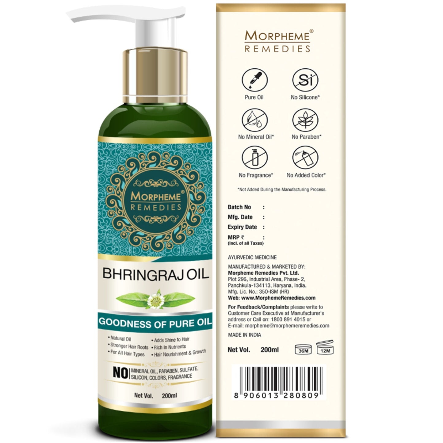 Morpheme Remedies Pure Coldpressed Bhringraj Hair Oil