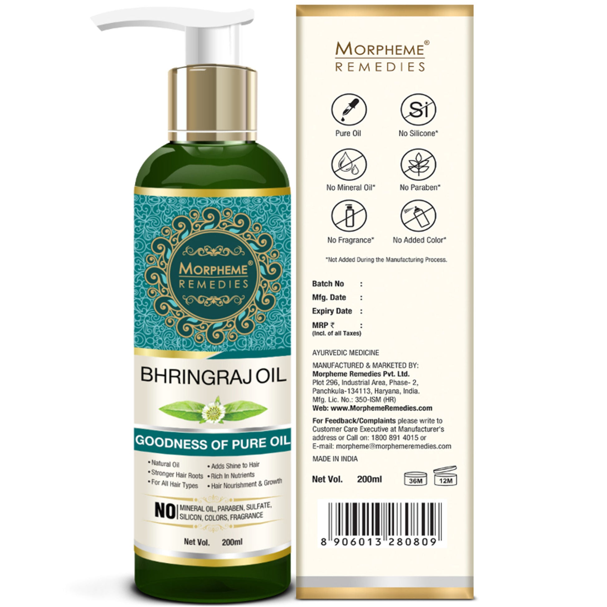 Morpheme Remedies Pure Coldpressed Bhringraj Hair Oil