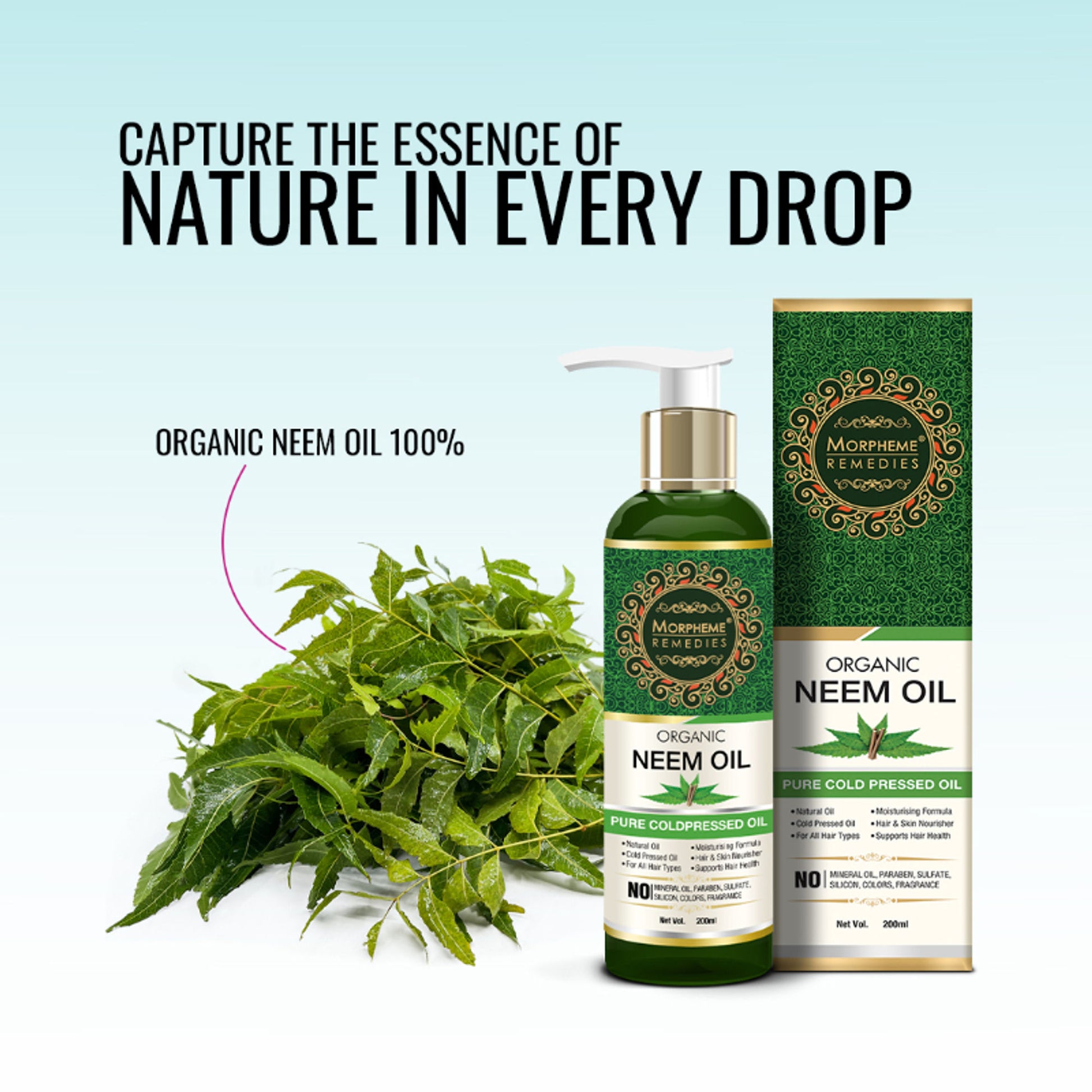 Morpheme Remedies Pure Coldpressed Organic Neem Oil