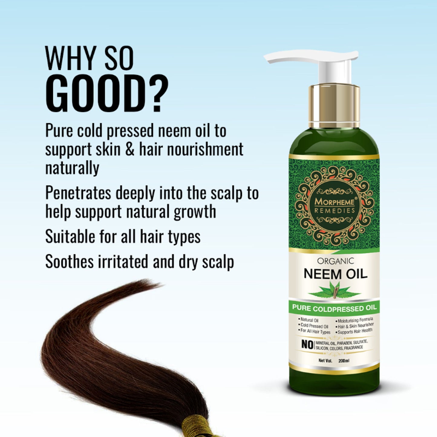 Morpheme Remedies Pure Coldpressed Organic Neem Oil