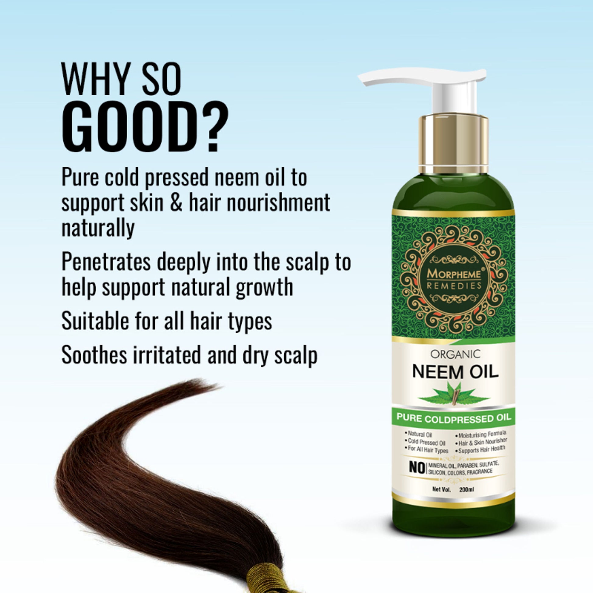 Morpheme Remedies Pure Coldpressed Organic Neem Oil