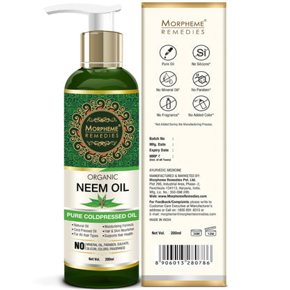 Morpheme Remedies Pure Coldpressed Organic Neem Oil