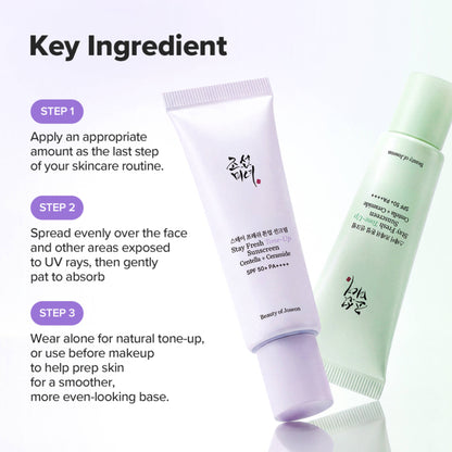 Beauty of Joseon Stay Fresh Tone-Up Sunscreen - Purple