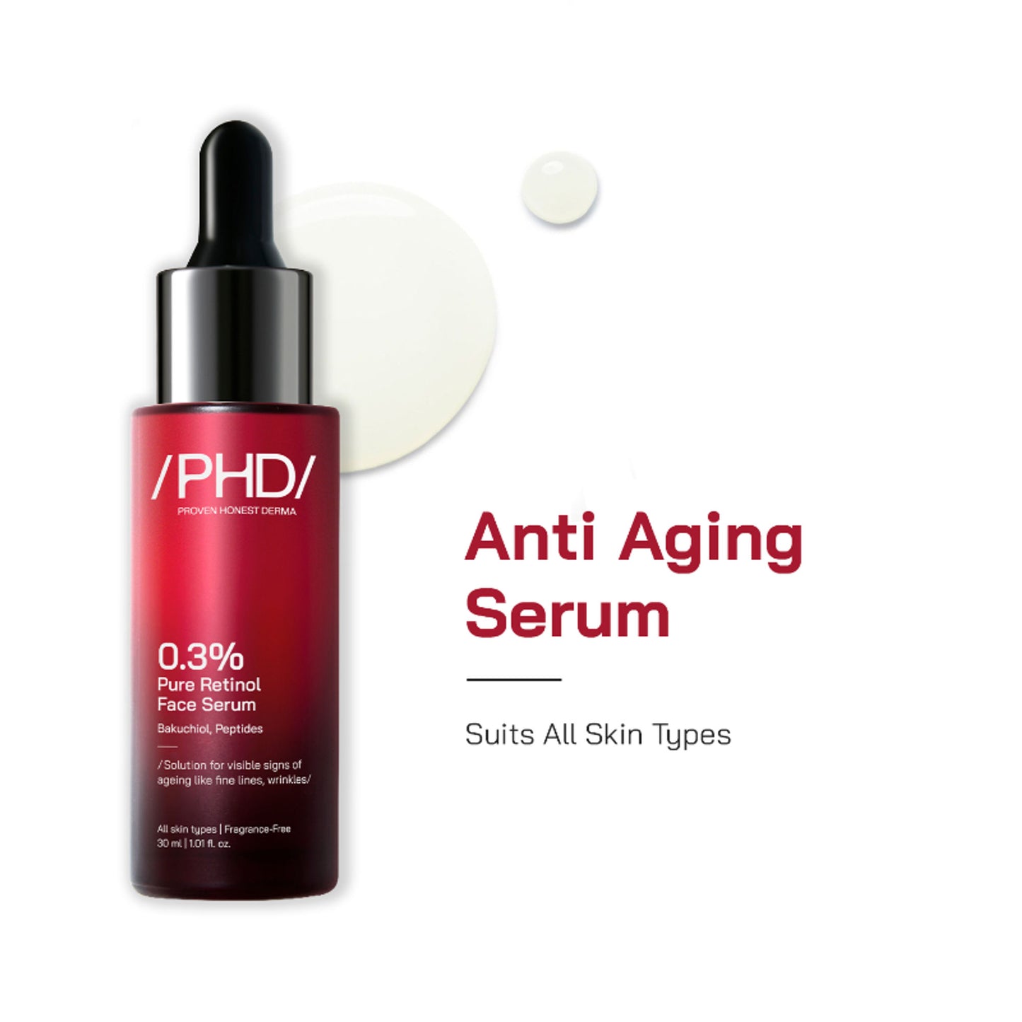 Proven Honest Derma (PHD) 0.3% Retinol Serum With Bakuchiol & Peptides
