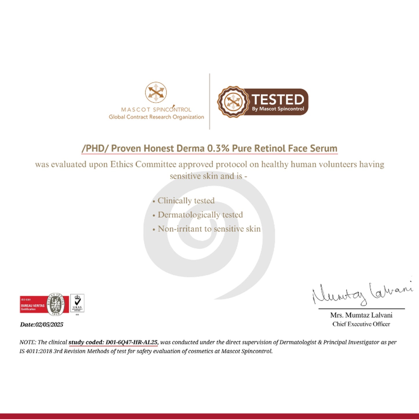 Proven Honest Derma (PHD) 0.3% Retinol Serum With Bakuchiol & Peptides