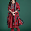 Dhiyona IE Ethnic Motifs Printed Pure Cotton Kurta with Trousers & Dupatta