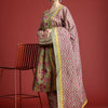 Dhiyona IE Floral Printed Pleated Pure Cotton Kurta with Trousers & With Dupatta