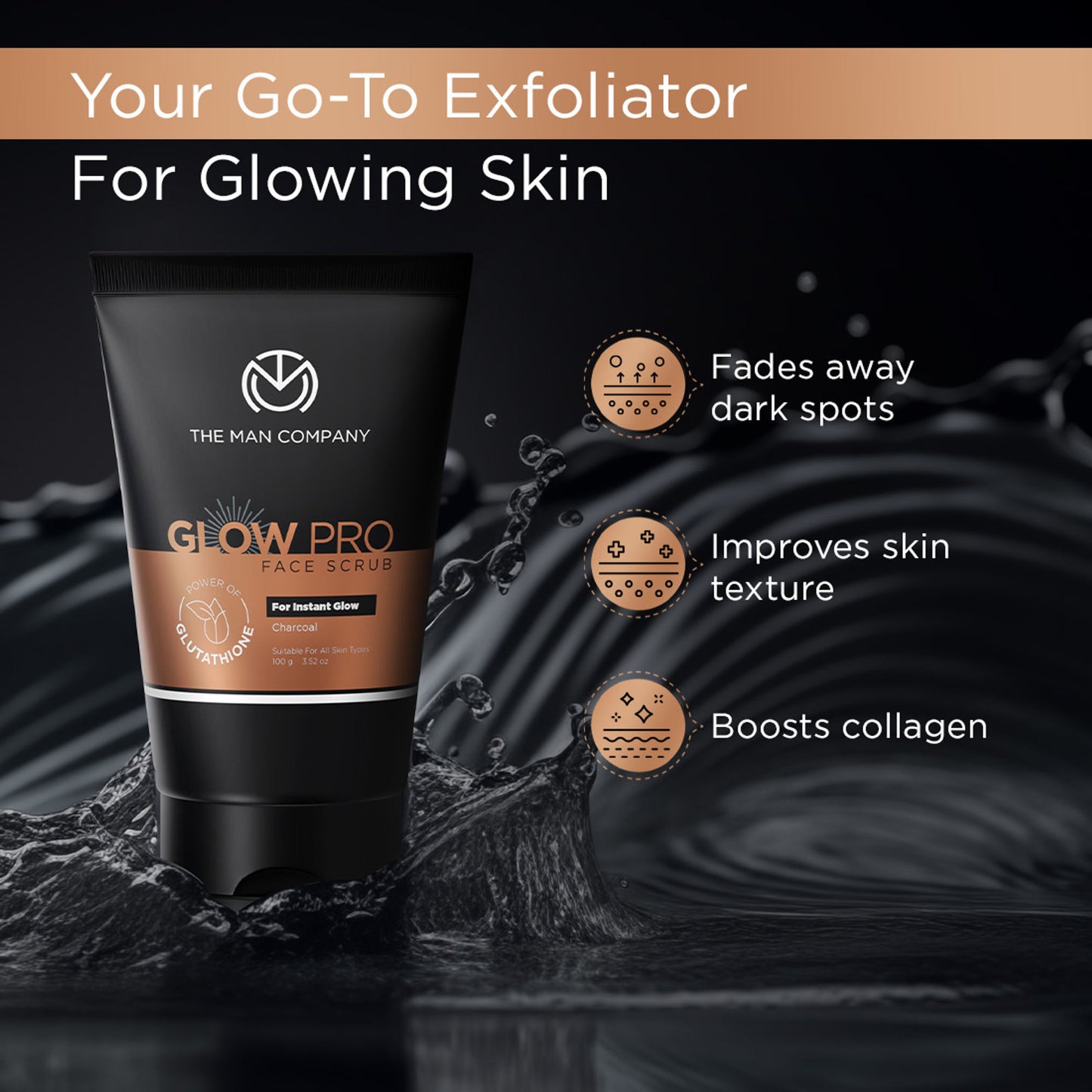 The Man Company Glow Pro Face Scrub for Skin Brightening
