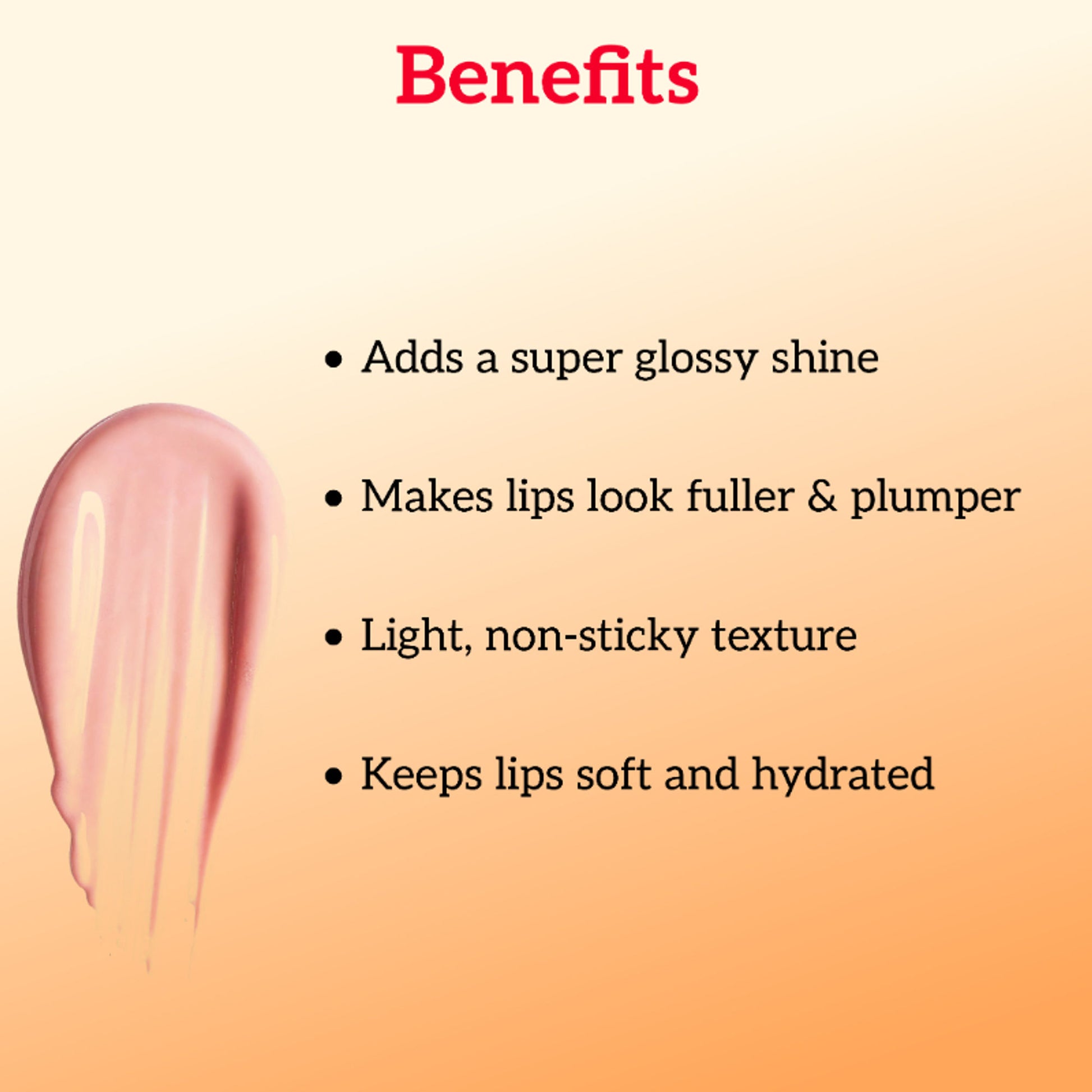 inatur Lip Gloss-Angelic, Soft Pink Gloss, Hydrating, Long-Lasting, with Rosehip & Coconut Oil - Glam Pink