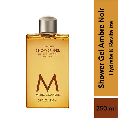 Moroccanoil Shower Gel Ambre Noir Argan Oil-Infused for Gently Cleanses, Hydrates & Softens Skin