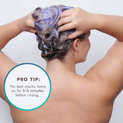 Moroccanoil Blonde Perfecting Purple Shampoo | ArganID™ | Tones Brass & Brightens Blonde Hair