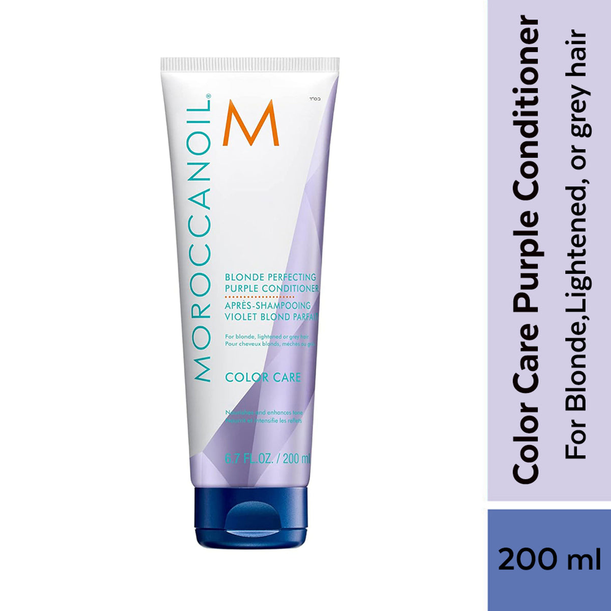 Moroccanoil Blonde Perfecting Purple Conditioner | ArganID™ |Neutralizes Brass & Boosts Shine looks