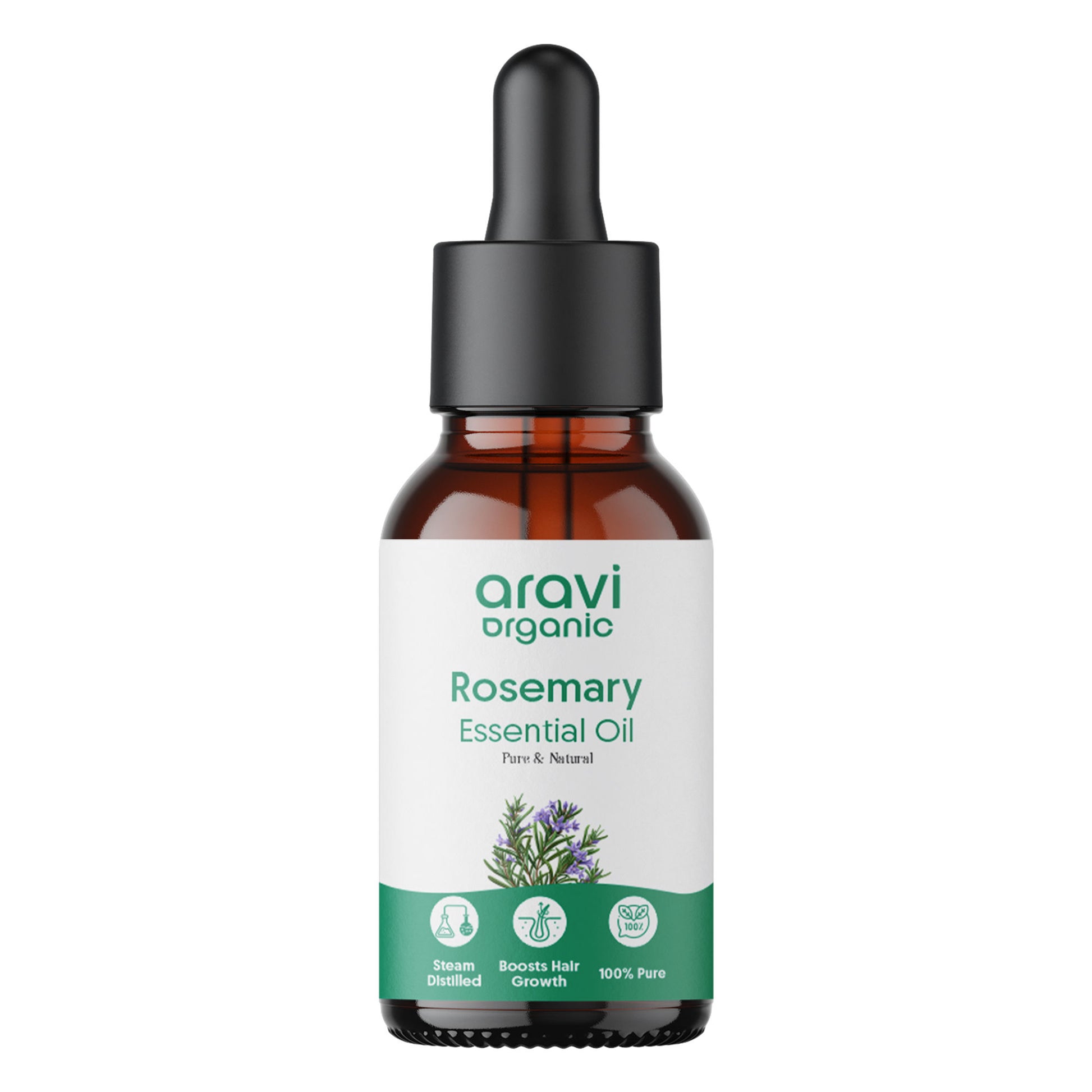 Aravi Organic 100% Pure Rosemary Essential Oil, Hair Serum for Hair Fall Control & Hair Regrowth