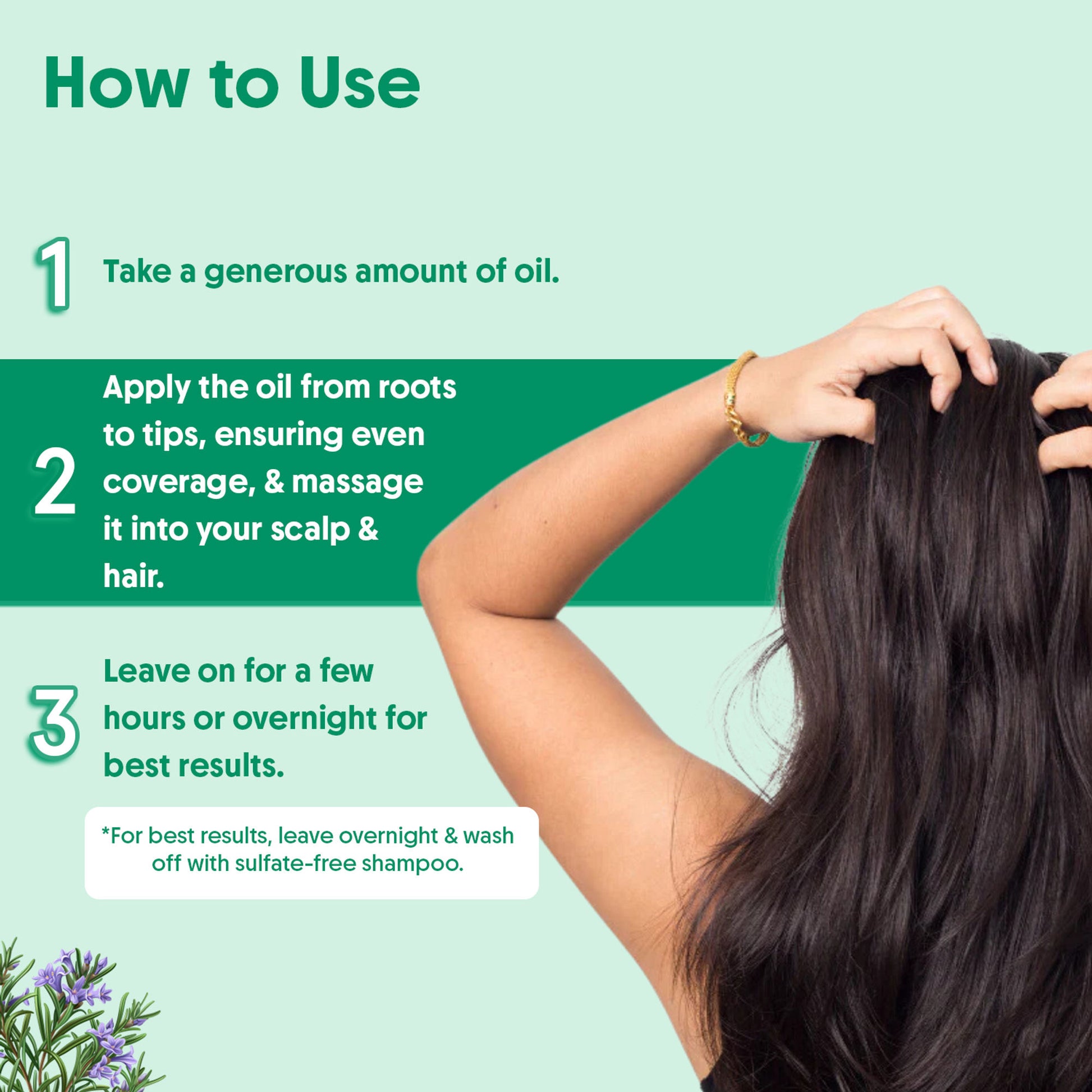 Aravi Organic Rosemary Lavender Hair Oil For Hair Growth & Hair Fall Control, 100% Pure & Natural