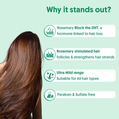 Aravi Organic Rosemary Shampoo For Hair Fall Control, Methi & Hibiscus, Oily Scalp & Frizzy Hair