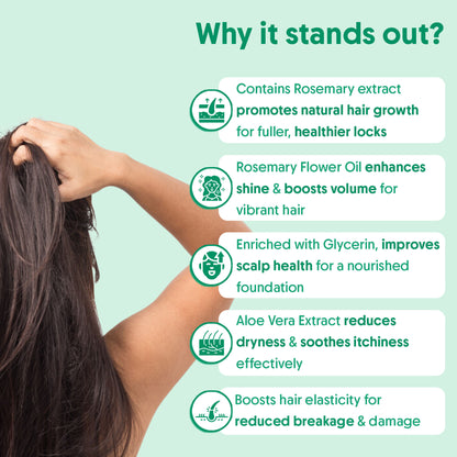 Aravi Organic Rosemary Water Hair Spray & Rice Water, Hair Growth, Scalp Care & Hair Fall Control