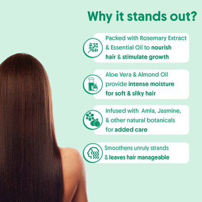 Aravi Organic Anti-Hairfall Rosemary Conditioner, Methi & Hibiscus, For Dry & Frizzy Hair