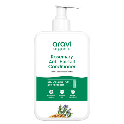 Aravi Organic Anti-Hairfall Rosemary Conditioner, Methi & Hibiscus, For Dry & Frizzy Hair
