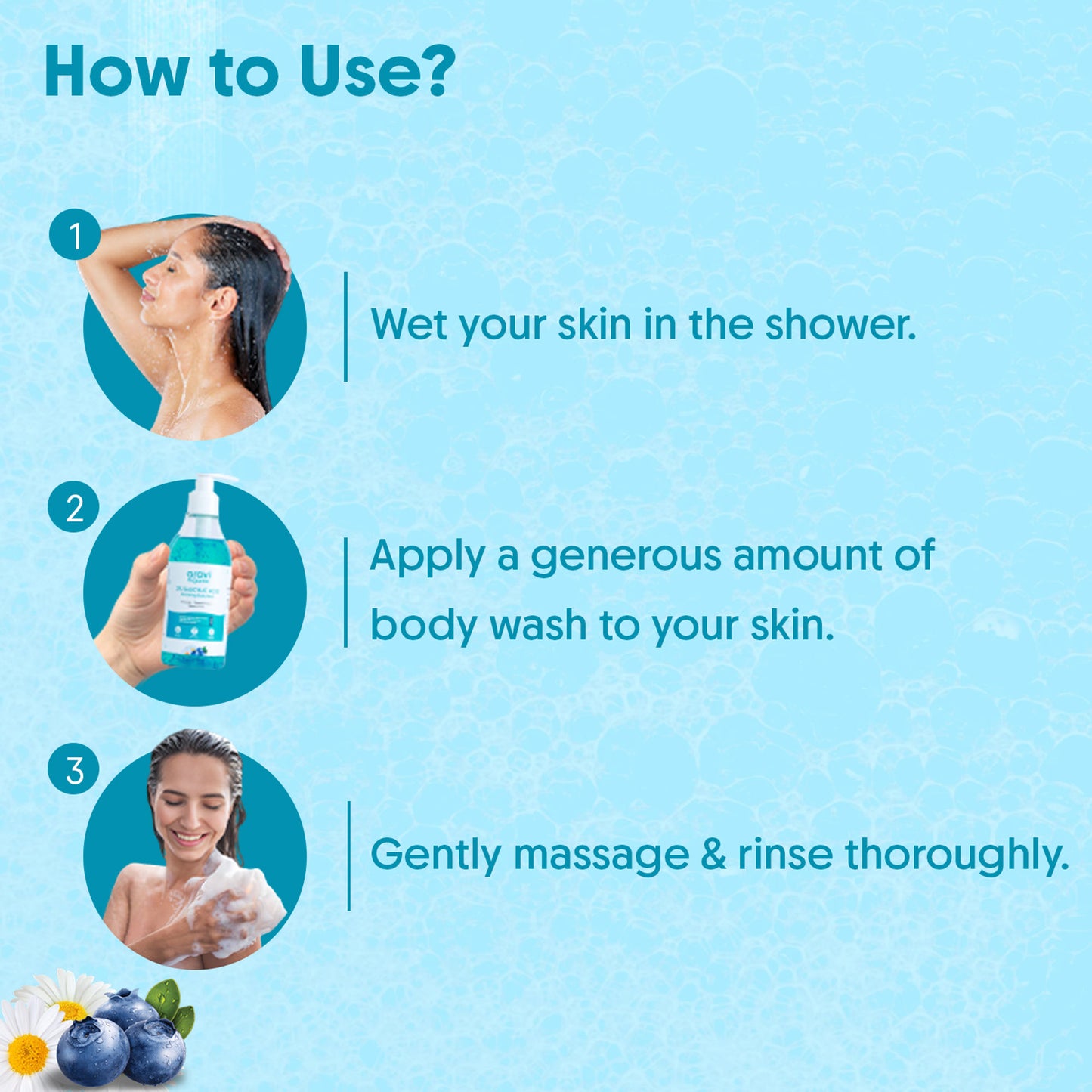 Aravi Organic 2% Salicylic Acid Exfoliating Body Wash - For Tan Removal, Body Acne & Strawberry Skin