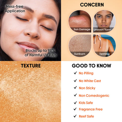 Aravi Organic 100% Mineral Sunscreen Spray SPF50 PA++++, Body & Face, Sunscreen For Oily & Dry Skin