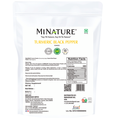 Minature Turmeric Black Pepper Organic Powder