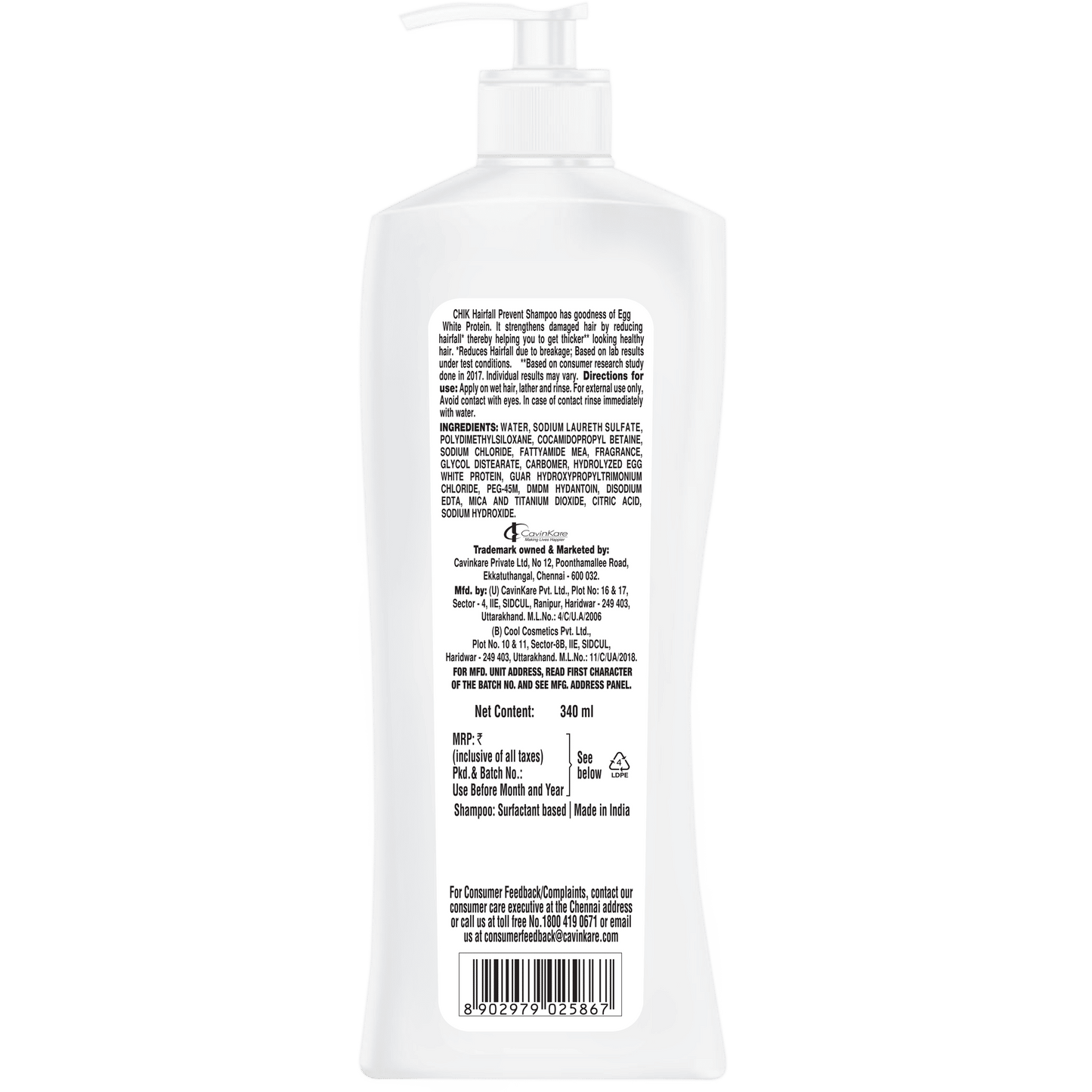 Chik Hairfall Prevent Egg Shampoo