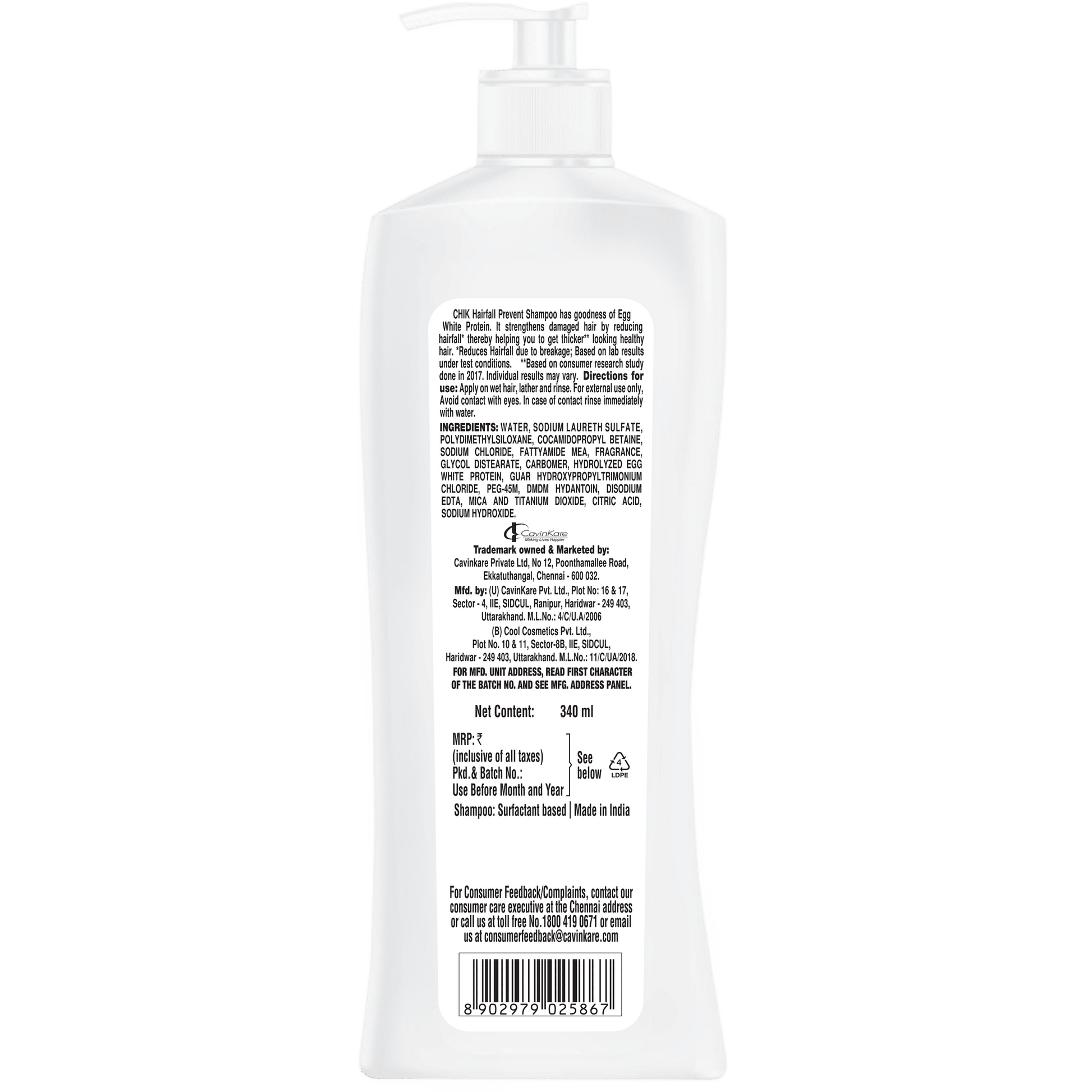 Chik Hairfall Prevent Egg Shampoo