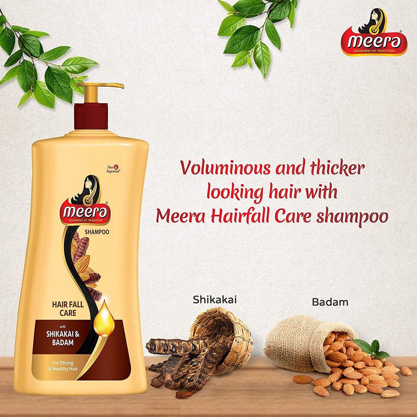 Meera Hairfall Care Shampoo, With Goodness Of Badam and Shikakai