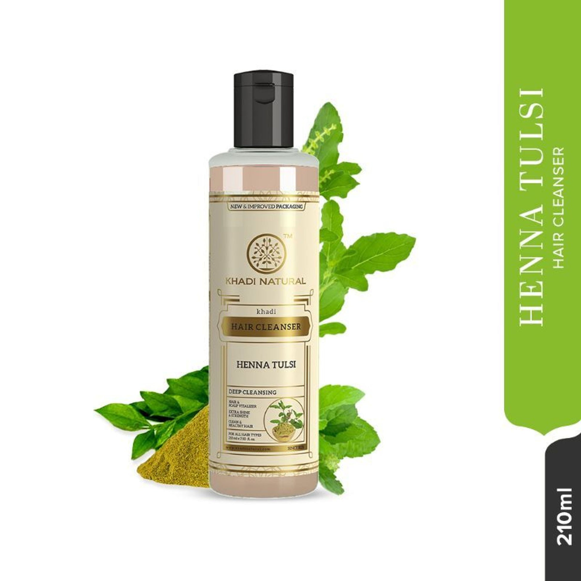 Khadi Natural Henna Tulsi Hair Cleanser/Shampoo Hair & Scalp Vitalizer