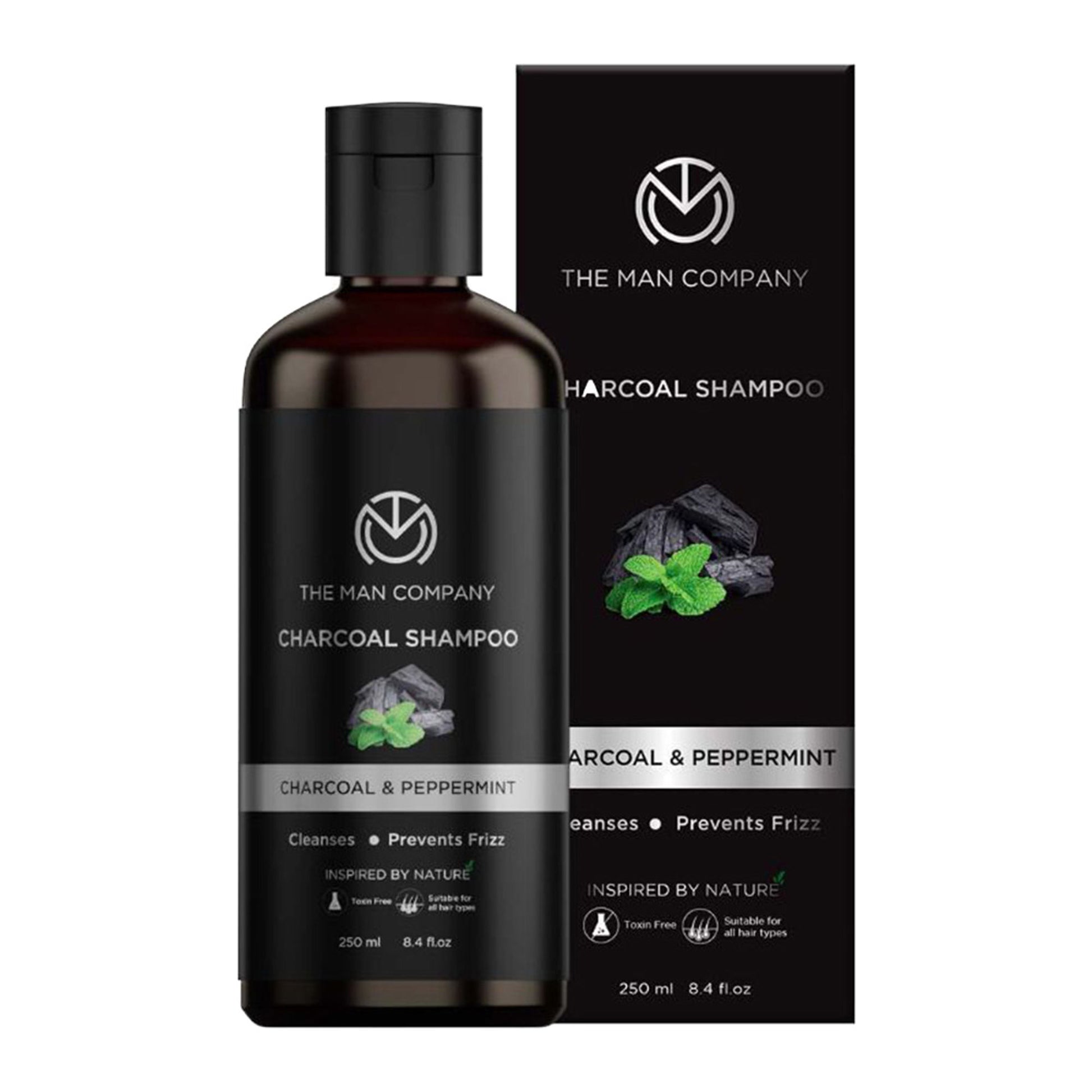 The Man Company Charcoal Shampoo With Pepper Mint & Charcoal