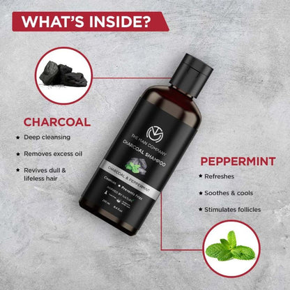 The Man Company Charcoal Shampoo With Pepper Mint & Charcoal