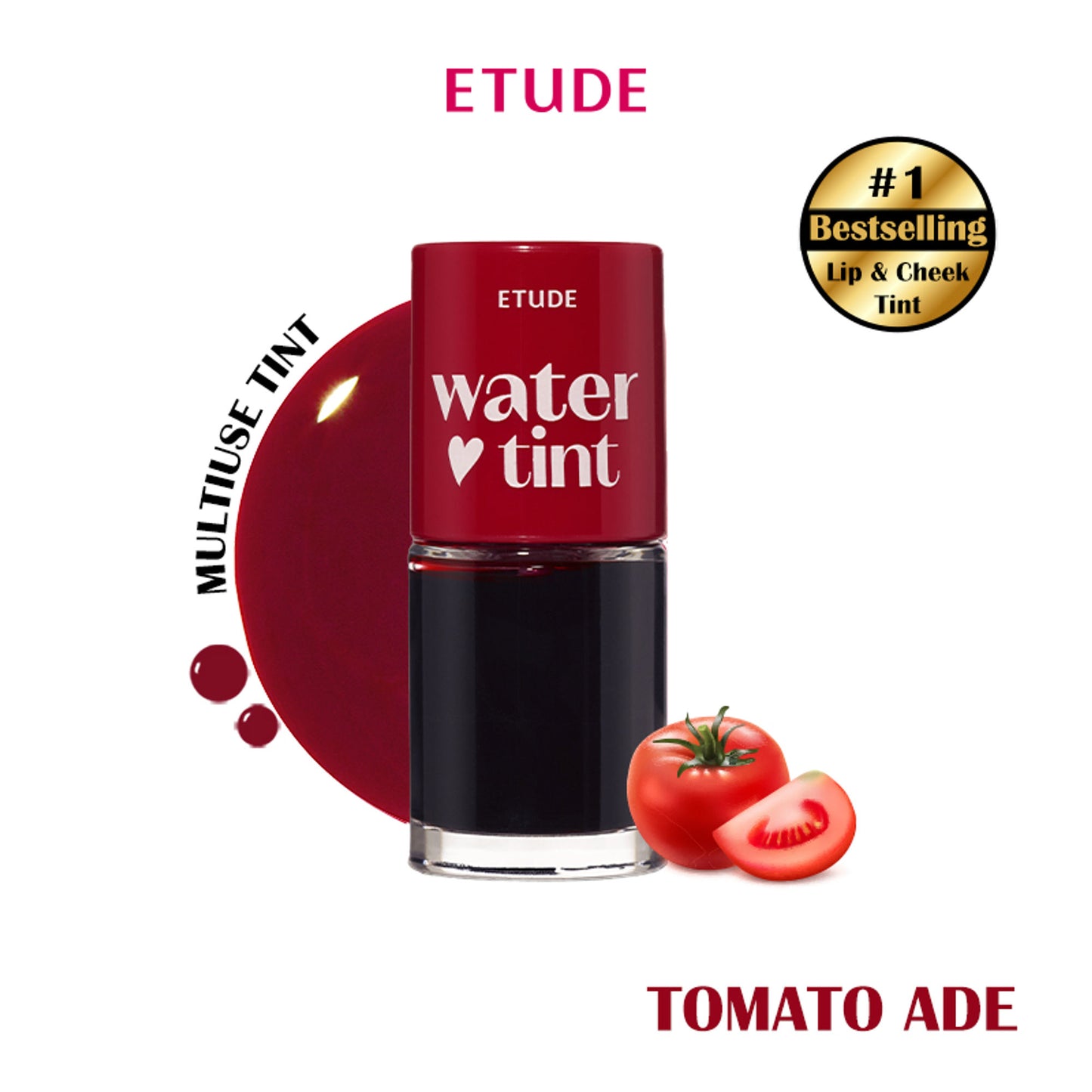 ETUDE Dear Darling Water Gel Lip and Cheek Tint Lipstick - Tomato Ade