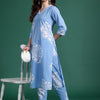 Dhiyona IE Floral Printed Regular Pure Cotton Kurta with Trousers