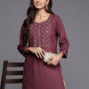 Indyancart IE Women Embroidered Thread Work Kurta