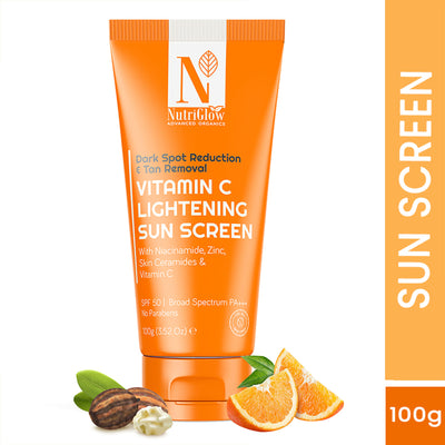 NutriGlow Advanced Organics Vitamin C Lightening Sun Screen SPF 50 PA+++
