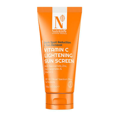 NutriGlow Advanced Organics Vitamin C Lightening Sun Screen SPF 50 PA+++