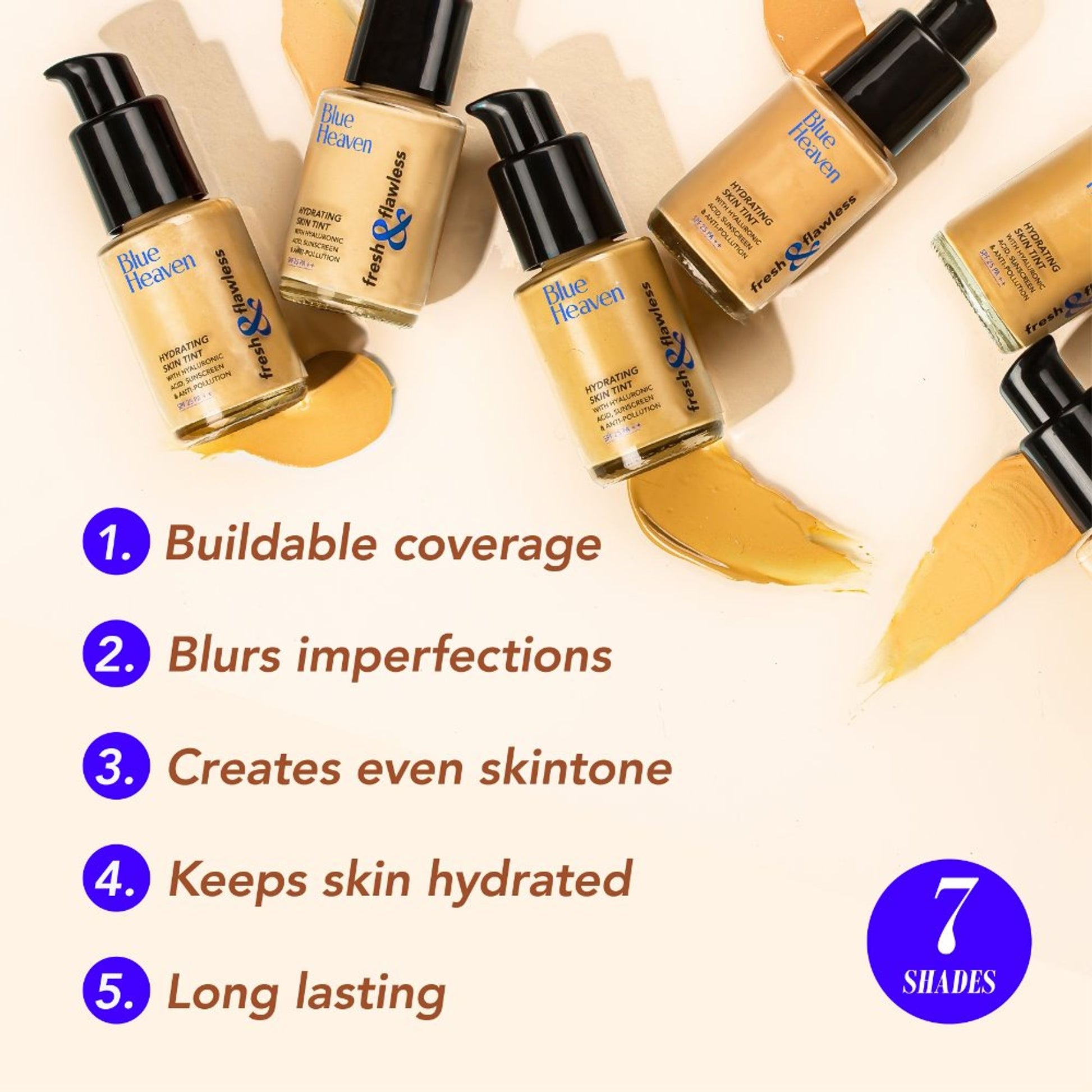 Blue Heaven Fresh & Flawless Hydrating Skin Tint - Caramel