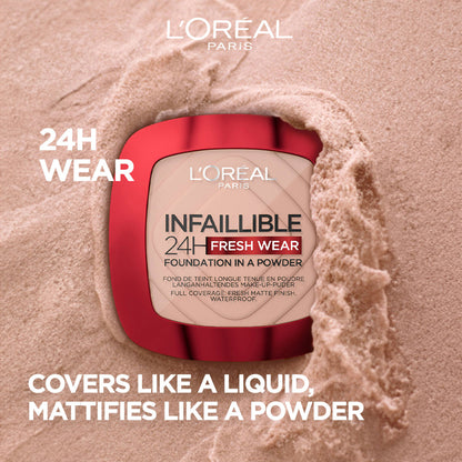 L'Oreal Paris Infallible 24H Fresh Wear Waterproof Powder Foundation - 330