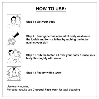 The Man Company Charcoal Body Wash With Lemongrass & Cinnamon