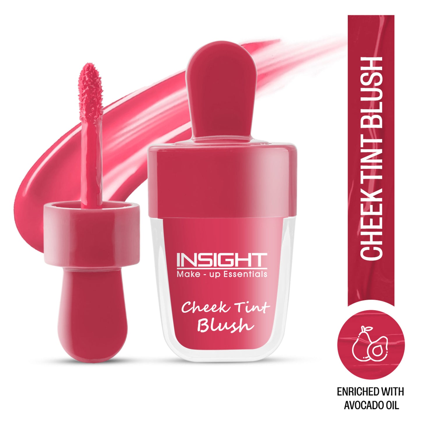 Insight Cosmetics Cheek Tint Blush With Avacado Oil, Hydrating Intense Color - Beetroot Popsicle