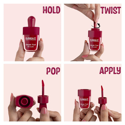 Insight Cosmetics Cheek Tint Blush With Avacado Oil, Hydrating Intense Color - Beetroot Popsicle
