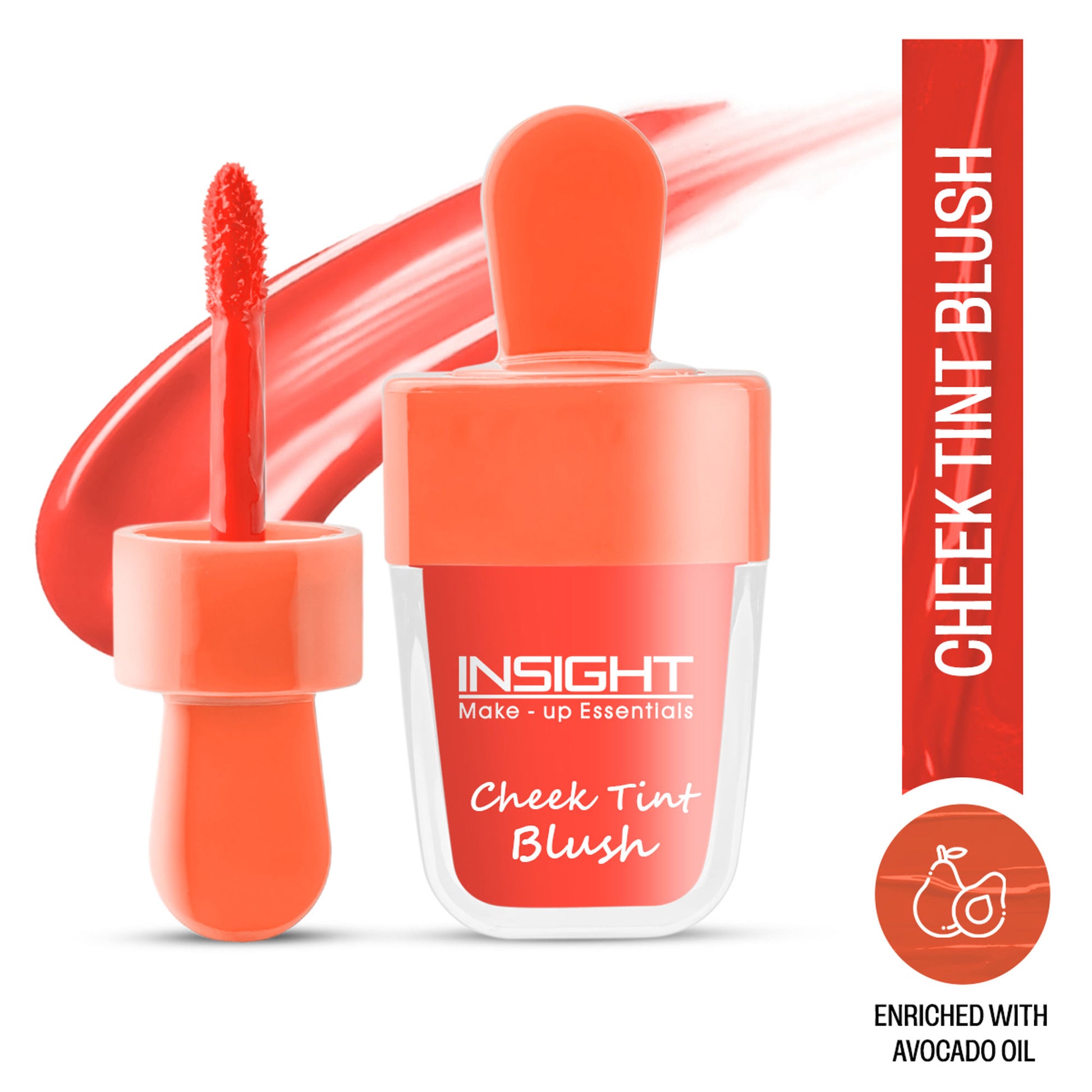 Insight Cosmetics Cheek Tint Blush With Avacado Oil, Hydrating Intense Color - Cherry Popsicle