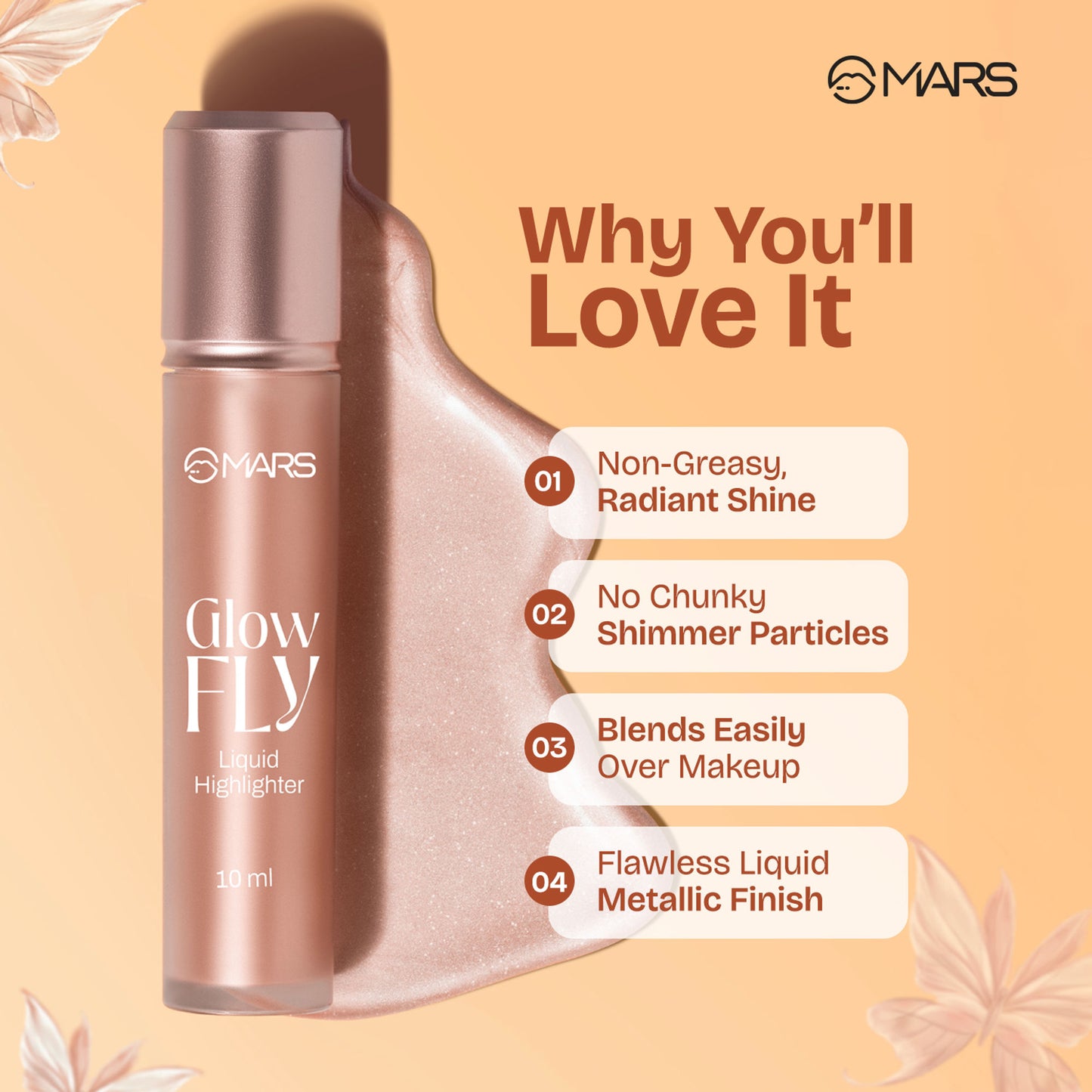 MARS Glow Fly Liquid Highlighter - 01-Winged Rose