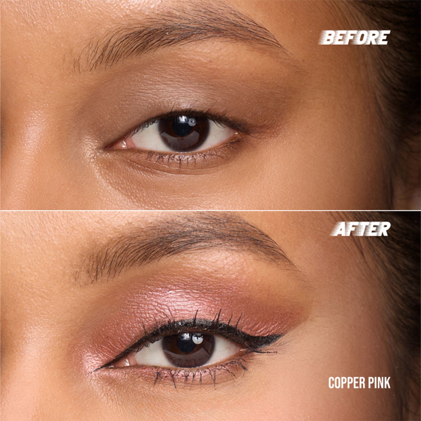 KIRO 3 In 1 Eye Stack - Eyeshadow + Eyeliner + Mascara - 03 Copper Pink Metallic Matte Trio
