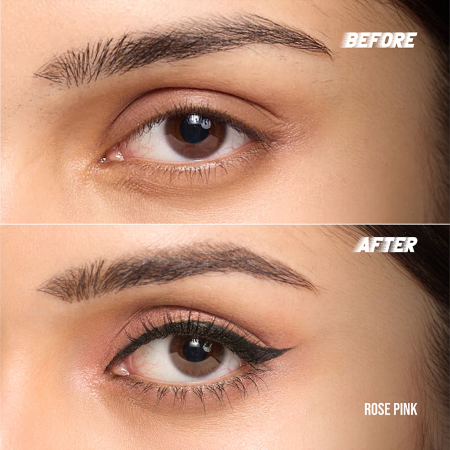 KIRO 3 In 1 Eye Stack - Eyeshadow + Eyeliner + Mascara - 04 Rose Pink Metallic Matte Trio